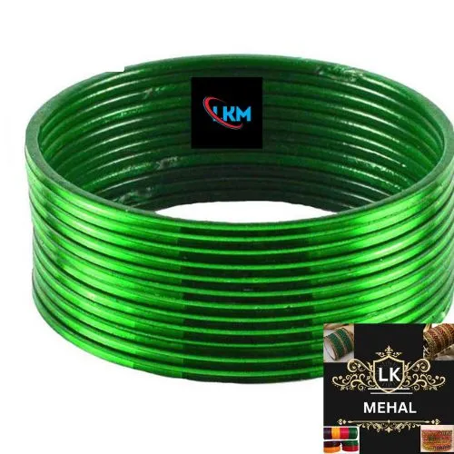 Dozen Plane Metal Bangles In Multi Colors