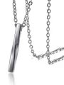New Attractive Silver 100% Pure Stainless Steel Vertical Bar Necklace/Locket/Chain for Men. 