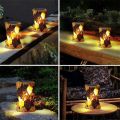 Solar Light Flame Light Outdoor Waterproof Garden Courtyard Park Land Scape Lantern Dynamic Simulation Flame Stamp Night Light. 