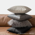 High gram weight imitation cowhide pillow sofa living room pillow case, bedside car PU leather waist protector large backrest. 