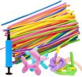Long Balloon Animals kit Twisting Magic Balloons with air Pump. 