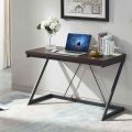 Computer Desk Z Shape Metal and Wood Z Writing Desk, Work Sturdy Table. 