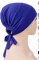 Royal Blue Tie Knot hijab cap. 