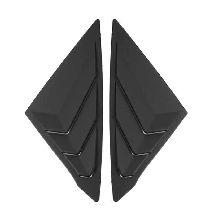 For Honda Civic 2022 2023 Sedan Rear Side Vent Quarter Window Louver Shutter Cover Matte Black Car Accessories