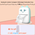 Pocket inkless Mini Printer Portable, Pocket Thermal Printer, Bluetooth Wireless Smart Printer for Photo Picture Office Receipt Label Note QR Code Inkless Printing with Android APP. 