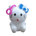 Puffer Ball Hello Kitty Soft Rubber Toy Chu Chu with Whistle Flash Ball LED Light Up. 