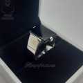 Black Aqeeq Stone Ring , Natural Black Agate Ring , 925 Silver Ring With Black Onyx. 
