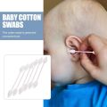 Baby Cotton Swabs Natural Cotton Buds Double Cotton Tipped Sticks Safety Ear Swabs Ear Sticks for Baby Ear Nose Clean Baby Ear Buds Cotton Safety. 