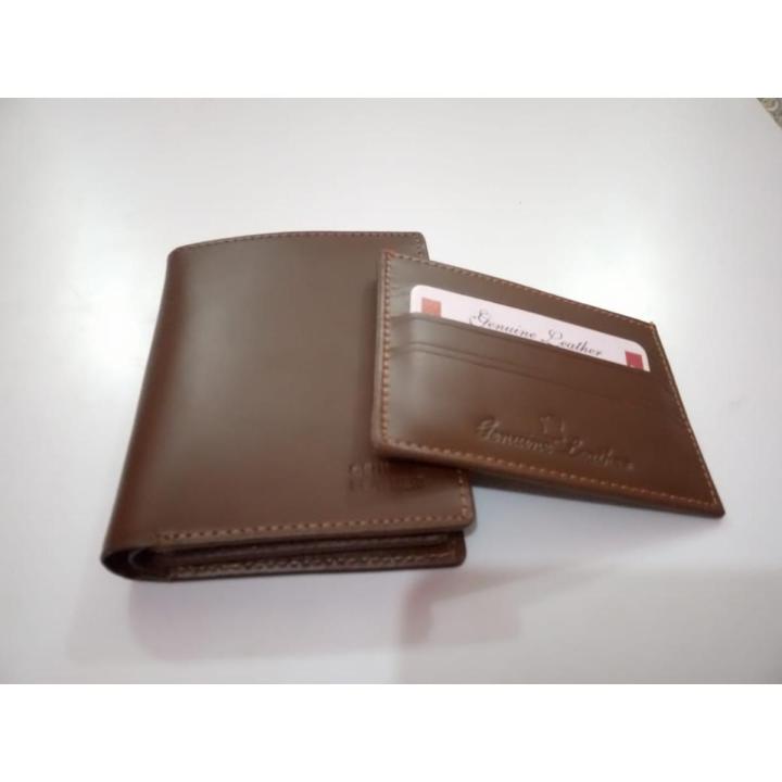 Book style wallet plus Leather card holder