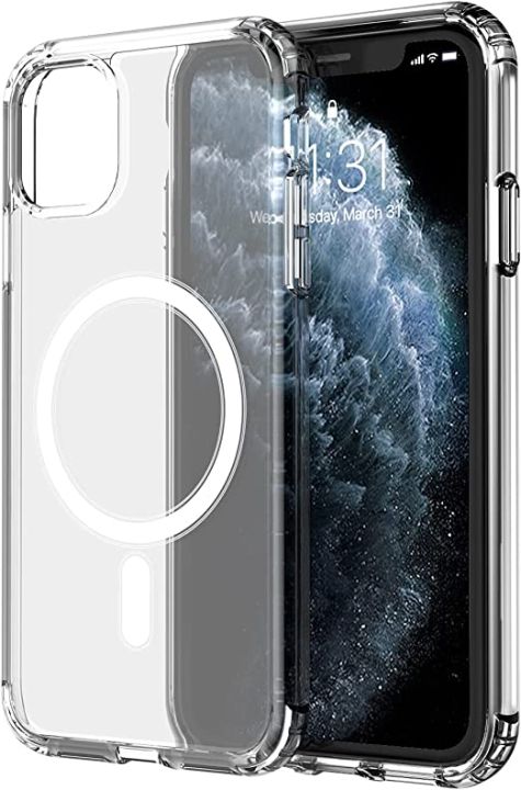 Apple%20iPhone%2011%20Pro%20Max%20Magnetic%20MagSafe%20Compatible%20Protective%20Clear%20TPU%20Transparent%20Case%20-%20Image%205