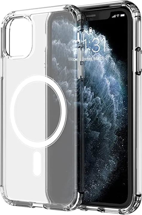 Apple%20iPhone%2011%20Pro%20Max%20Magnetic%20MagSafe%20Compatible%20Protective%20Clear%20TPU%20Transparent%20Case%20-%20Image%204