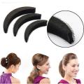 Set Of 3 Hair Moon Shape Puff And Donut Bun Hair DIY Volume Increase Puff Sponge Pad Bump Up Insert Base. 