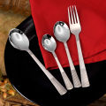 Spoon set | Cutlery set | Kitchen accessories | 28-Piece Stainless Steel Cutlery Set with linning Handles, Ergonomic 6 person cutlery set, Dishwasher Safe – Durable Flatware for Everyday Use | Available at Baitultijarat. 