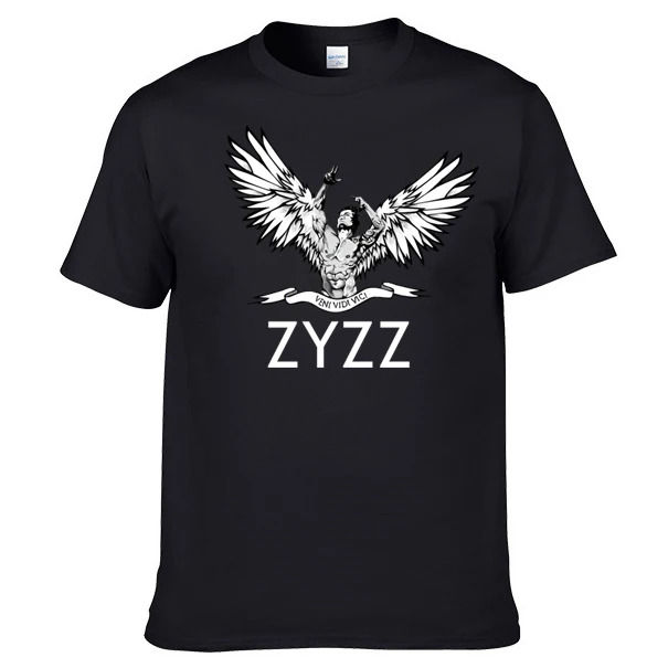 High Quality Cotton Zyzz Wings T Shirt Aziz Shavershian Workout T Shirts Men Short Sleeves Tee Shirt Streetwear Tshirt Male