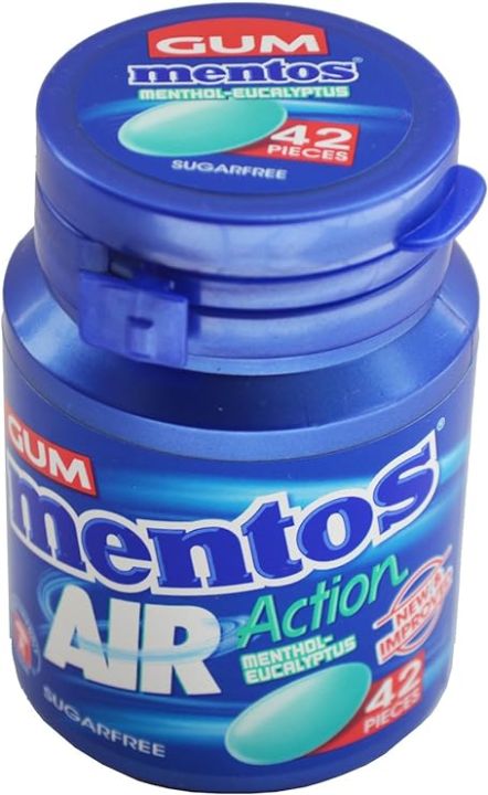 Mentos Air Action Menthol Eucalyptus Flavoured Sugar Free Gum 40pcs