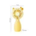 Summer Handheld Small Fan KT Cat Mini Charging Kids Portable Fan Silent Student Office Desktop Fan. 