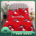 Thickened Wedding Bed Sheet One-Piece Red Bed Sheet Bright Red Wedding Home Bed Sheet1.5Rice Bed1.8Rice Bed Pillowcase. 