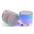 Mini Portable Bluetooth & Rechargeable Speaker with Light + SD Card + USB Supported Multi Color. 