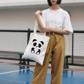 READY STOCK Cute Panda Print Shoulder Bag Beg Canva Tote Women's Sling Bag Handbags Tangan Wanita Perempuan Casual. 
