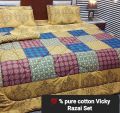 Vicky Razia set 6 pcs Qualited all pcs 100% Pure Cotton Fabric Bed sheet Qualited Razia Qualited. 