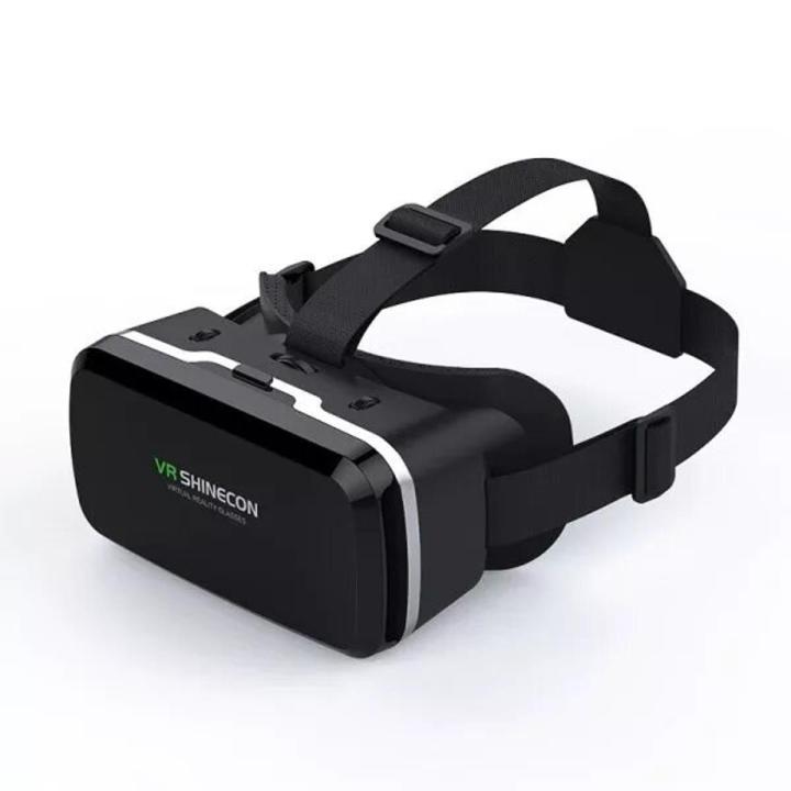 Shinecon G06A New 3D Virtual Reality Gaming Glasses Headset for 4.5-7.0 Inch Smartphones VR Full-Screen Helmet with Adjustable Googles-TTA