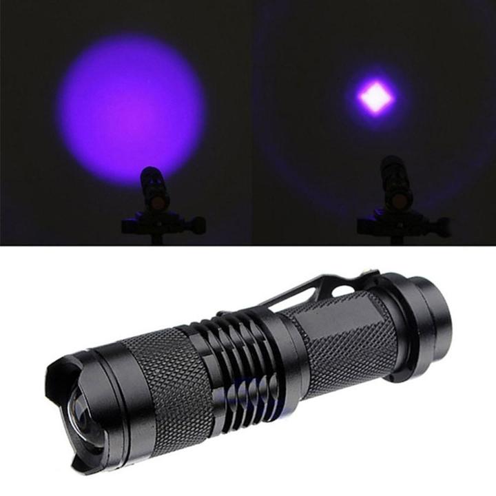 UV Flashlight Torch Light Blacklight Lamp AA Battery Powered for Marker Checker