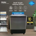 Haier 10 Kg- Twin Tub Semi Automatic Washing Machine- HTW 100-196G - 10 Years Brand Warranty. 