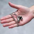 Double Boxing Necklace Boxing Gloves Pendant Long Chain Double Boxing Gloves Alloy Pendant Necklace Black Gold Silver Double Boxing Gloves Necklace. 