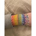 2 pcs simple beaded aesthetic VSCO bracelet elastic beaded bracelets multicolor customize. 