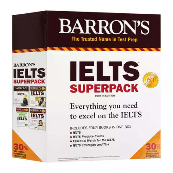 Barron's IELTS Super Pack 4th Edition (Pack of 4 Books)(Low Price Edition)