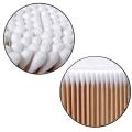 150Pcs Ear Cleaner Double End Wooden Grip Cotton Swab Bud Ear Wax Remover Picks White Ear Remover Ear Cleaning Remover Bud. 