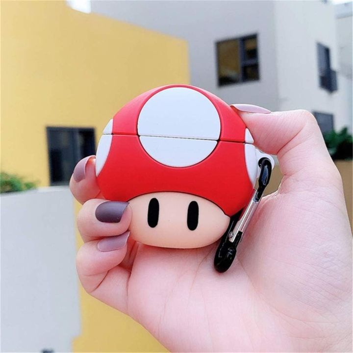 Mario Mushroom AirPod Pro Case | Apple AirPod Case | AirPods Accessories | Mario Bros AirPod Case