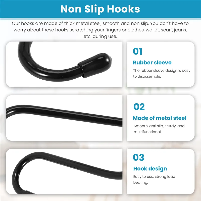 6-Inch Lage S Hooks (Pack Of 12), Heavy-Duty Vinyl Coated