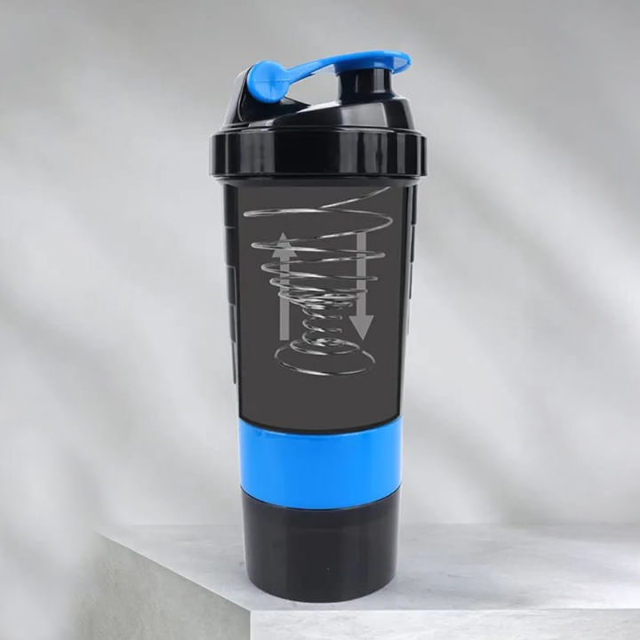 USA Brand FTB’s Gym Shaker Bottle - Protein Shaker or Mixer - Premium Quality Material Bottle with Storage Compartments – Multipurpose Leak proof bottle - Workout Shaker Bottle – Water Bottle for athletes, gym-goers or physical Fitness curator 500ML/16oz