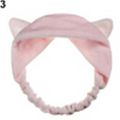 Women Korean Style Cute Cat Ears Elastic Face Wash Headdress Headband Hair Band. 