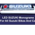LED SUZUKI Monogram For All Suzuki Bikes And Car. 