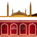 Velvet Prayer Mats, Prayer Rug & Prayer Carpet | Red Color Soft Masjid Carpet Saf Matt | Quilted Jai Namaz Dari Saff Chatai | Islamic Muslim Salah Mat | Muslim Pray Rug Namaz Sajadah Mat | Masjid Carpet Saaf. 