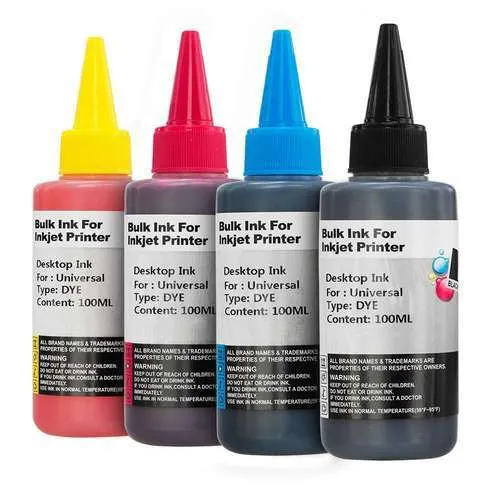 Clarion Ink Printer Refill Ink – Epson Dye Based Ink Set 100ML for DeskJet & Inkjet ...