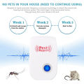 AzaTech Pest Reject Insect Repeller Ultrasonic Repellent Mouse Electronic Ultrasound Mosquito Spiders Cockroach Killer Repellents Electric Rat Reject Mice Indoor Insects Mosquitoes Bugs Fly Bug Rejection Spider Rodent Roachs Lamp. 