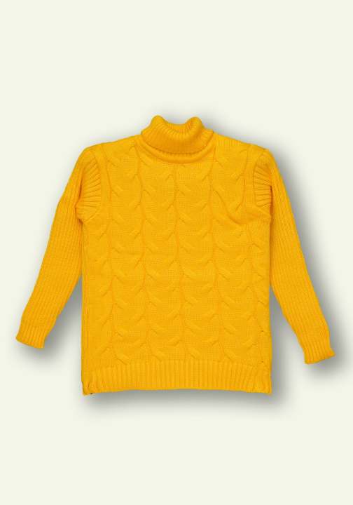 Focus | Yellow Knitted Sweater for Girls