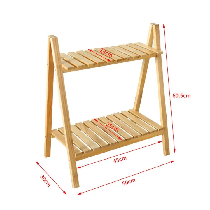Wooden%20Plant%20Stand%202%20Tier%20Foldable%20Flower%20Pot%20Display%20Shelf%20Rack%20Solid%20Wood%20Floor%20Two-layer%20Storage%20Balcony%20Folding%20Flower%20Stand%20-%20Image%205