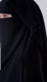 Saudi Forehead Niqab, High-Quality Korean Fabric, Ready-to-Wear, Zip Design, Kamasha 3 Layers. 