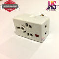 Multi Power 3 Pin Universal Plug Socket Light Plug - Anti Short Circuit Fuse Built In - High Quality. 