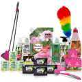 (Pack of 14) WBM Family Daily Care Essentials | Foaming Hand Soap, Shampoo, Body Lotion, Hand Wash Refill, Household Wipes, Body Wash, Dish Washing Brush, Dish Wash Gel, Toilet Roll, Duster, Facial Tissue, Bath Ball, Broom, Sponge Scourer. 