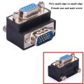 Lron Screw VGA 15Pin Male To Female 90 Degree Bend Adapter TV Computer Monitor VGA Interface Special Angle DB15P Adapter. 