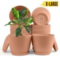 Enhance Your Space with Fast Forward Extra Large Plant Pots – Perfect Home Decor for Indoor and Outdoor Planters with Drainage - Explore Multi-Packs of Plastic Planters for Cactus and Succulents in Six Vibrant Colors. 