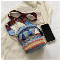 National Women's Bag Tassel Ethnic Handwoven Crossbody Bag Hippie Sling Shoulder Bags For Ladies Small Handbag Vintage. 