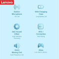 Lenovo LP40 Pro TWS Earphones Wireless Bluetooth 5.1, IPX5 Waterproof, Dual-Mic, 10mm Dynamic Driver, Touch Control, Sport Noise Reduction, 250mAh Battery. 
