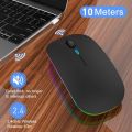 Slim Dual Mode 5.1 Bluetooth mouse Rechargeable Wireless Mouse with Comfortable Grip and High Precision Tracking for Gamers and Professionals Rechargeable Wireless RGB Gaming Mouse with Adjustable DPI Silent Button Ultra Thin USB Optical Mice. 