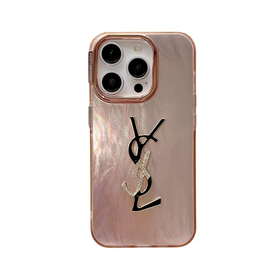 Ysl Phone Case Iphone 13 Camlet Stereoscopic YSL Logo Blue And